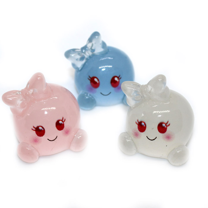 Glow in the dark cute droplet charms for slime