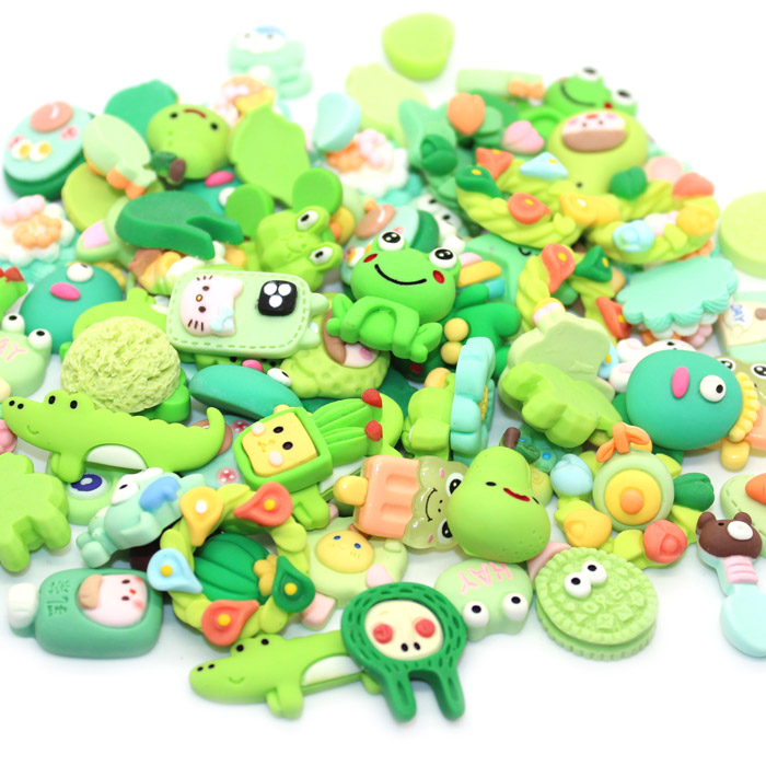 Mixed green slime charms