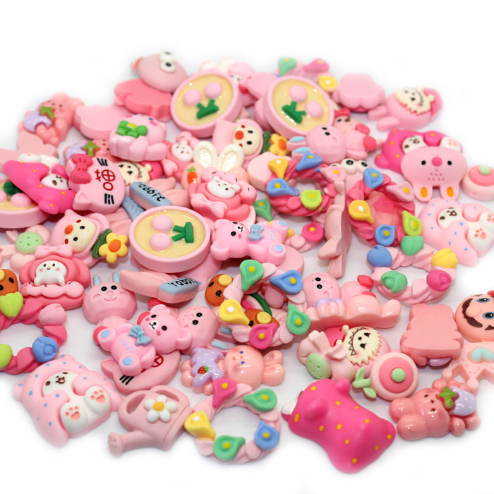 Mixed pink slime charms