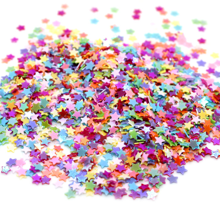 Colourful stars glitter 100g