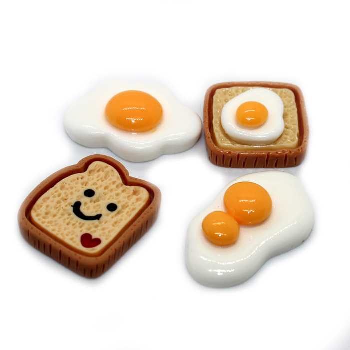 Egg and toast charms for slime