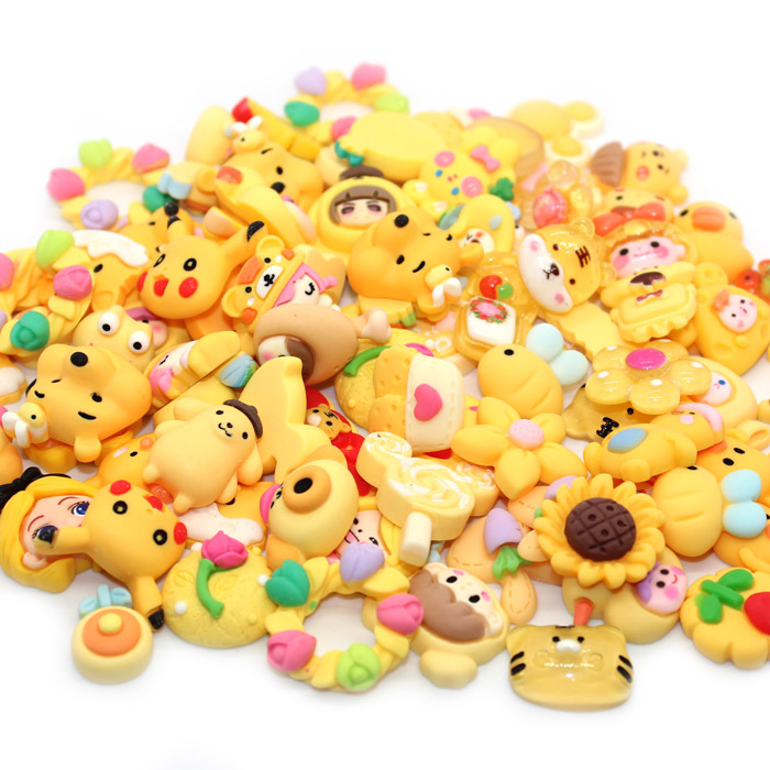 Mixed yellow slime charms