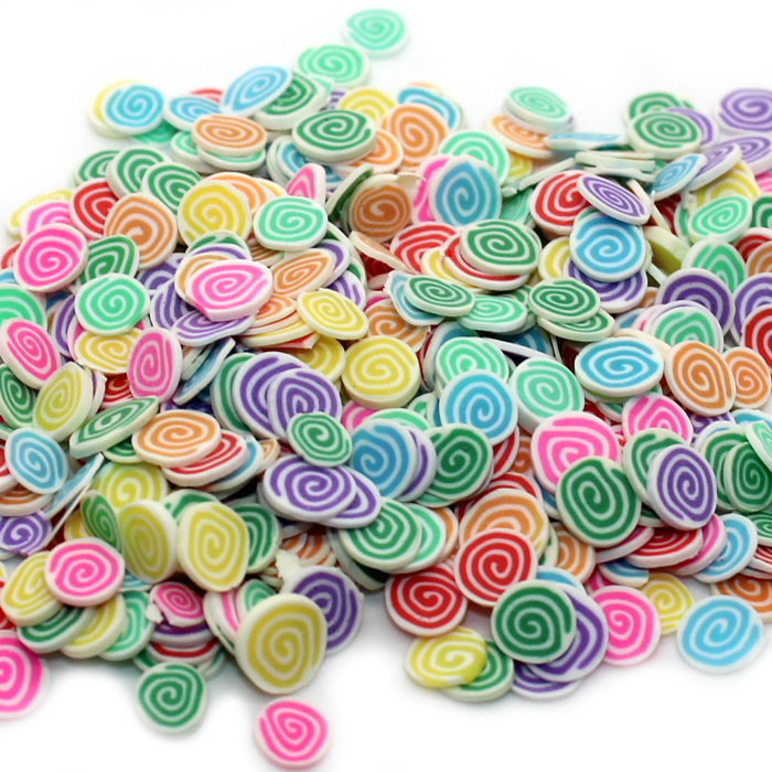 Candy swirl fimo slices for slime