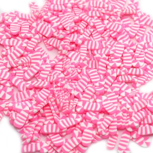 Pink sock fimo slices for slime