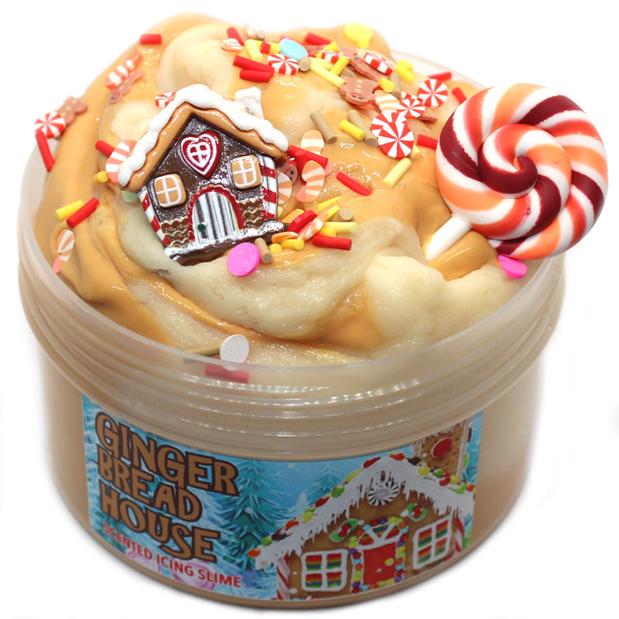 Gingerbread house scented icing slime