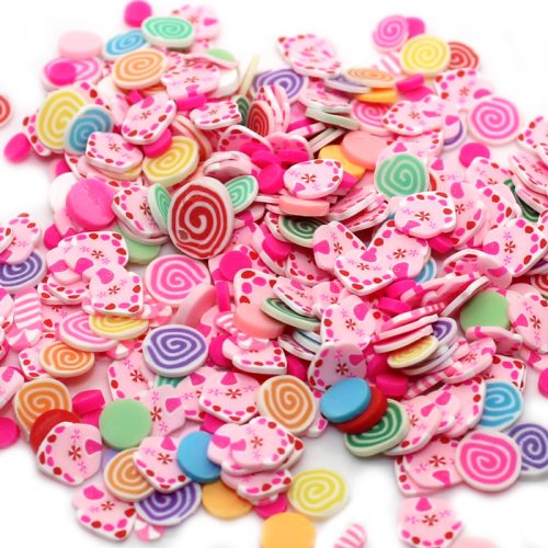 Mix Polymer Clay Sprinkles - fake food - slime supplies - fake dessert -  kawaii - fimo slices - clouds - candy - peppermints - stars