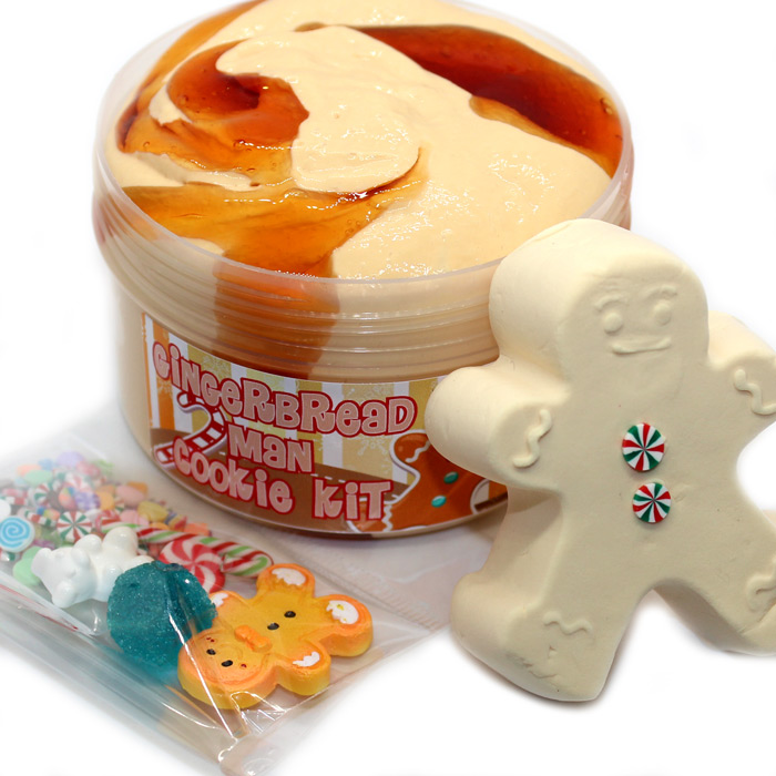 Gingerbread man cookie kit scented diy clay slime