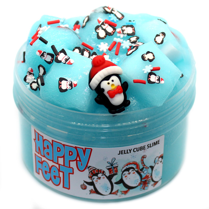 Happy feet scented jelly cube slime