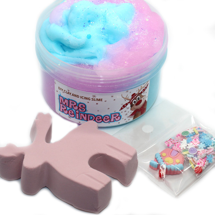 Mrs Reindeer scented diy snowdough slime