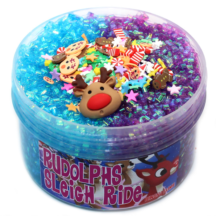 Rudolphs sleigh ride scented bingsu slime