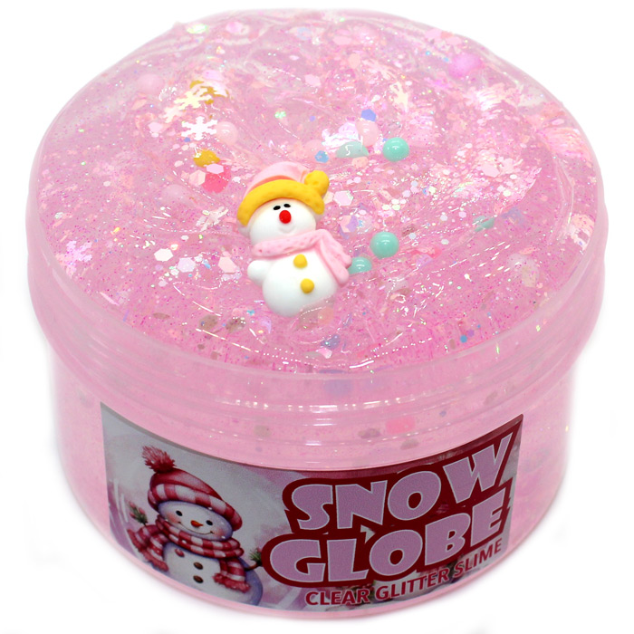 Snow globe clear glitter slime