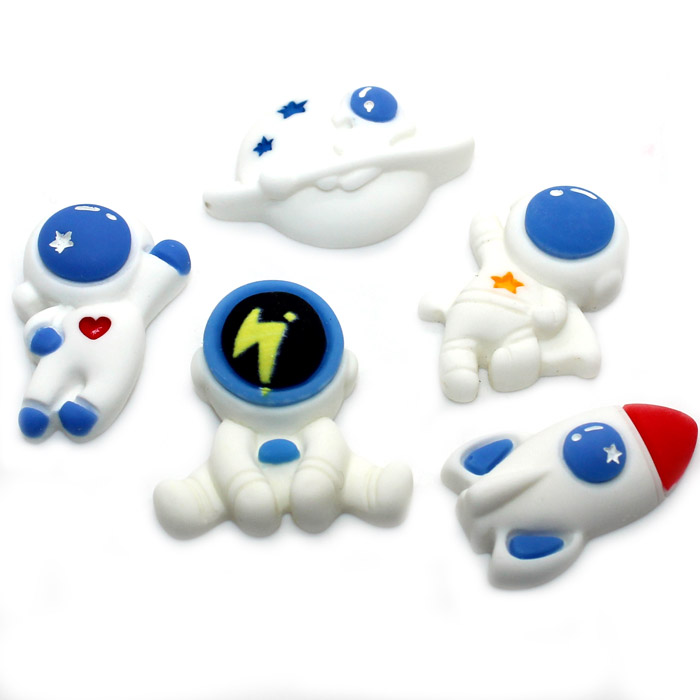 Astronaut and rocket charms for slime