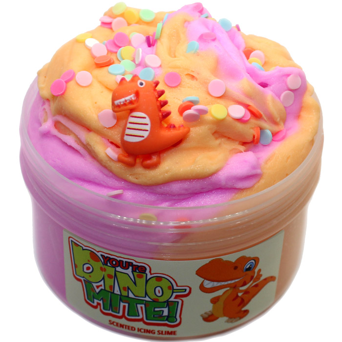 You're dino-mite scented icing slime