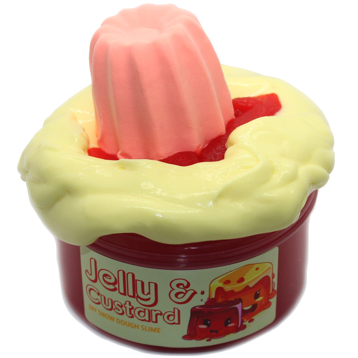 Jelly and custard scented snowdough slime