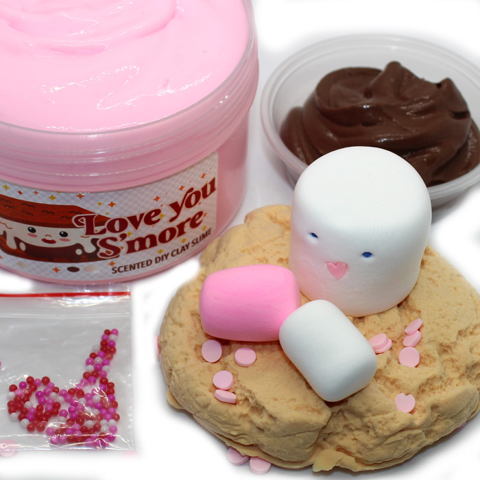 Love you s'more diy clay slime