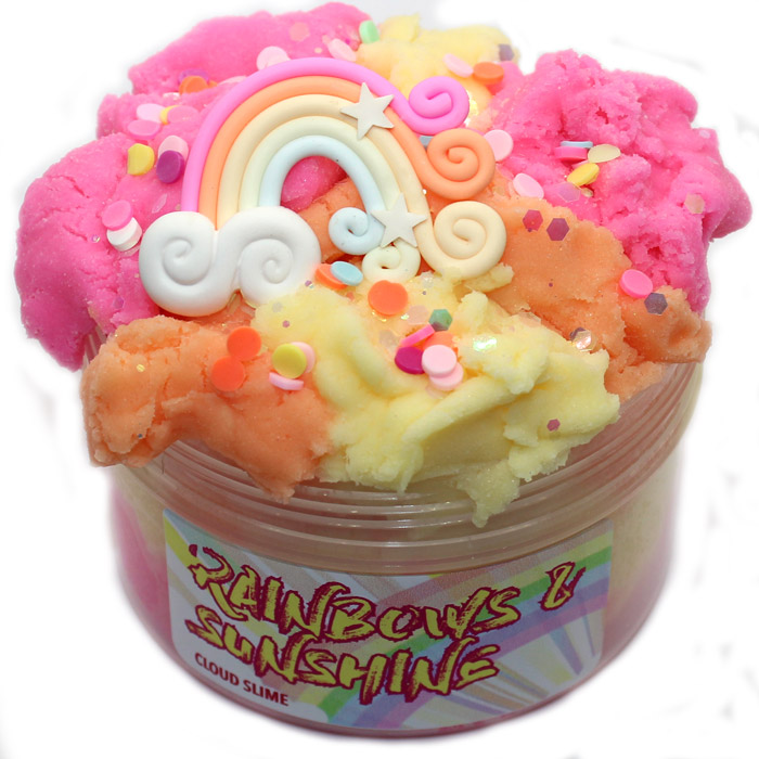 Rainbows and sunshine scented cloud slime