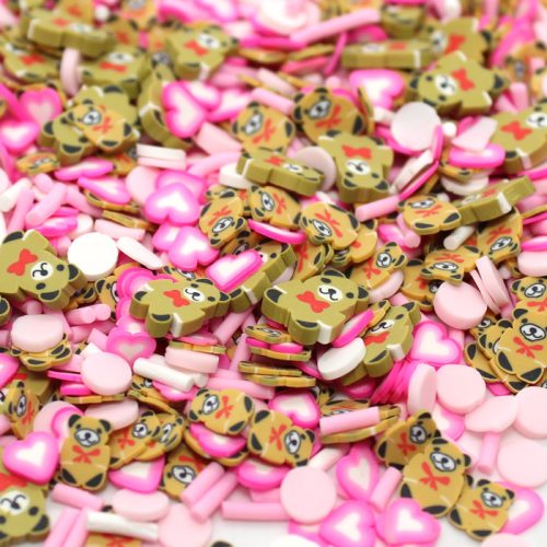 Teddy bear sprinkle mix for slime