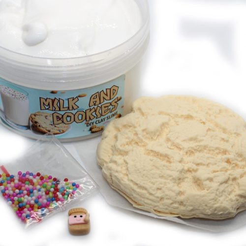 Milk and cookies diy clay slime