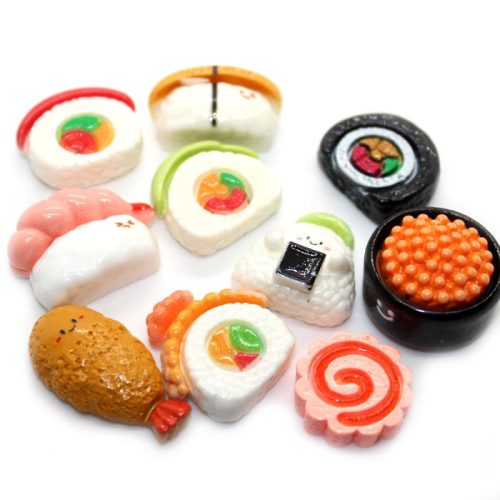 Mixed sushi charms for slime