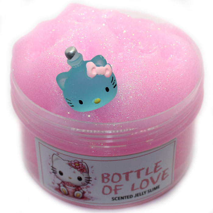 Bottle of love scented jelly slime