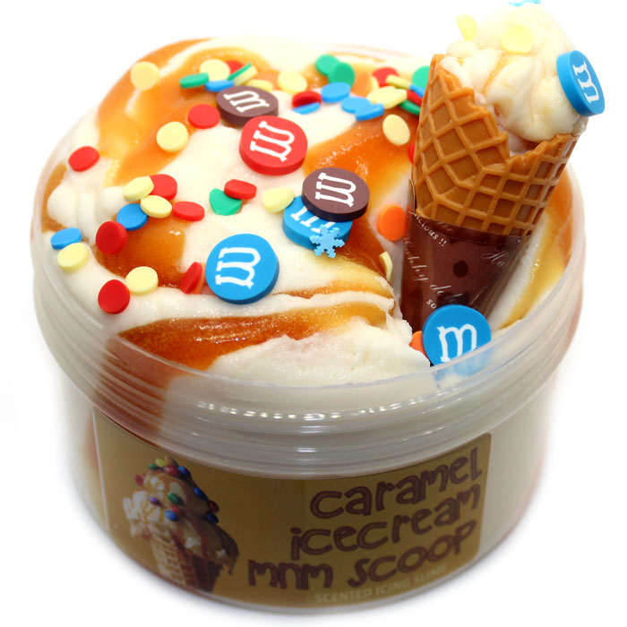 Caramel icecream mnm scoop scented icing slime