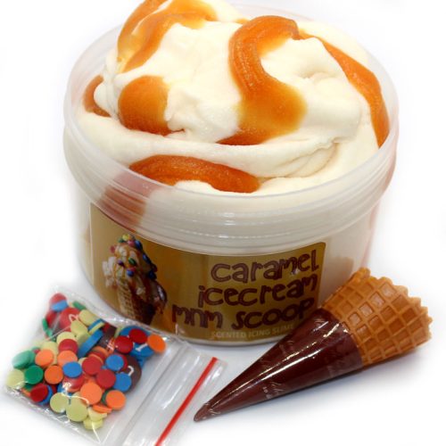 Caramel icecream mnm scoop scented icing slime