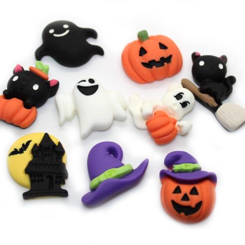 Ghosts and pumpkins charms