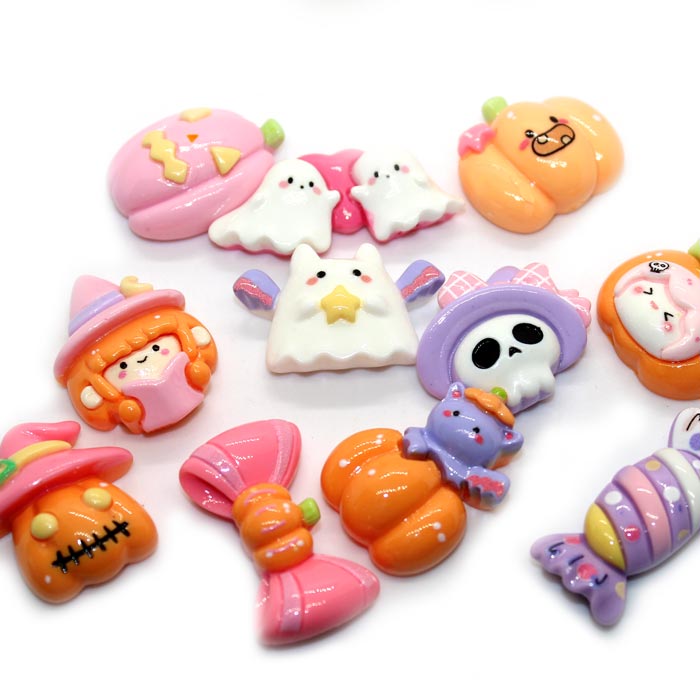 Girly halloween charms for slime