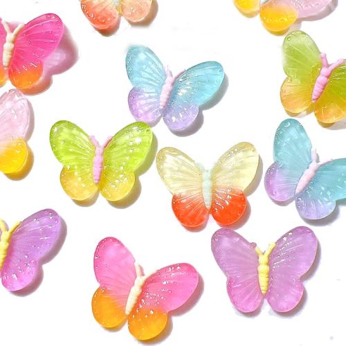 Glow in the dark butterfly charms