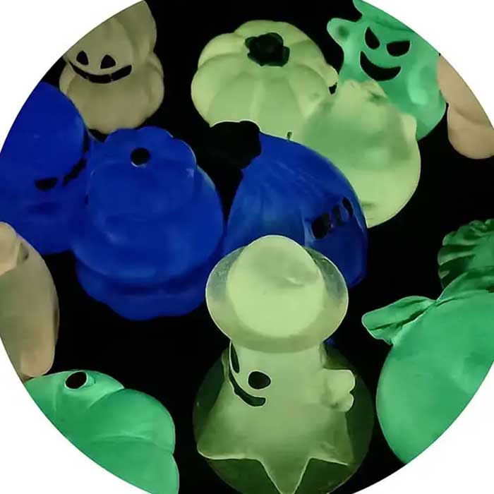 Glow in the dark halloween charms