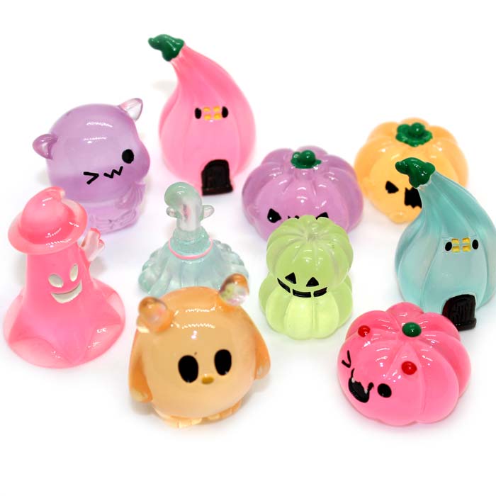 Glow in the dark halloween charms