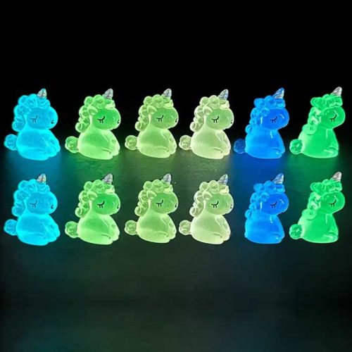 Glow in the dark unicorn charms