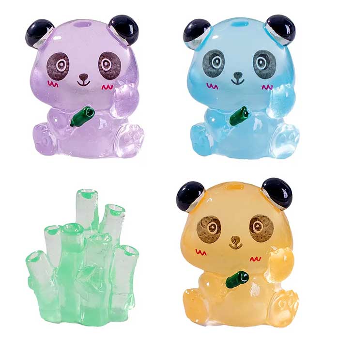 Glow in the dark large Panda charms