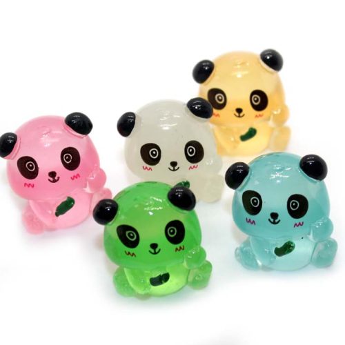 Glow in the dark large Panda charms