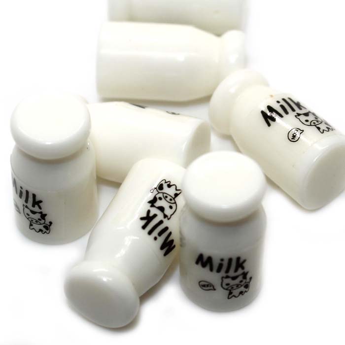 Milk bottle charms bulk 30pc