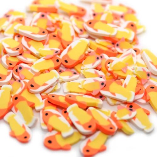 Orange fish fimo slices for slime