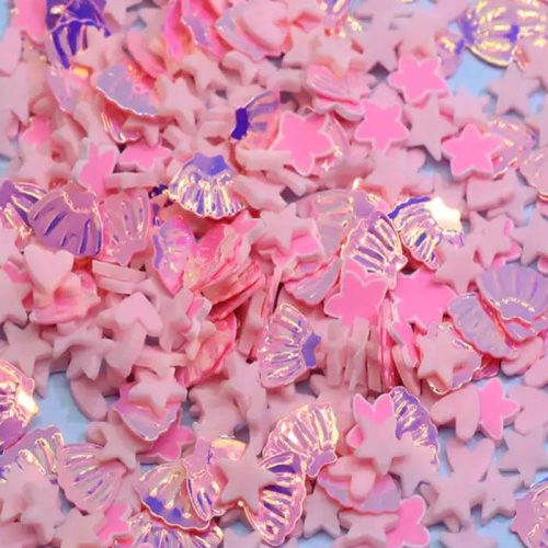 Pink seashell glitter spinkle mix bulk